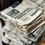 stack of newspapers